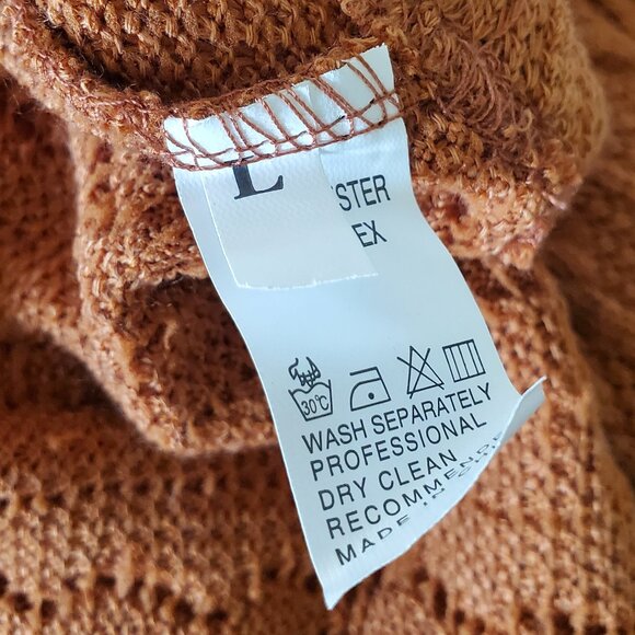 Women's Brown Stretch Knitted Two-Piece Outfit SZ L - Picture 4 of 13